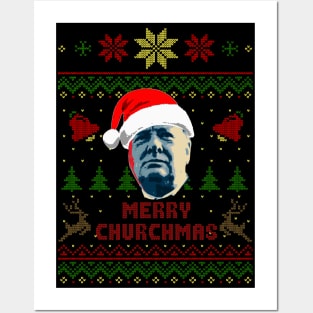 Winston Churchill Merry Churchmass Posters and Art